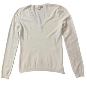 Boston Proper cream v neck sweater